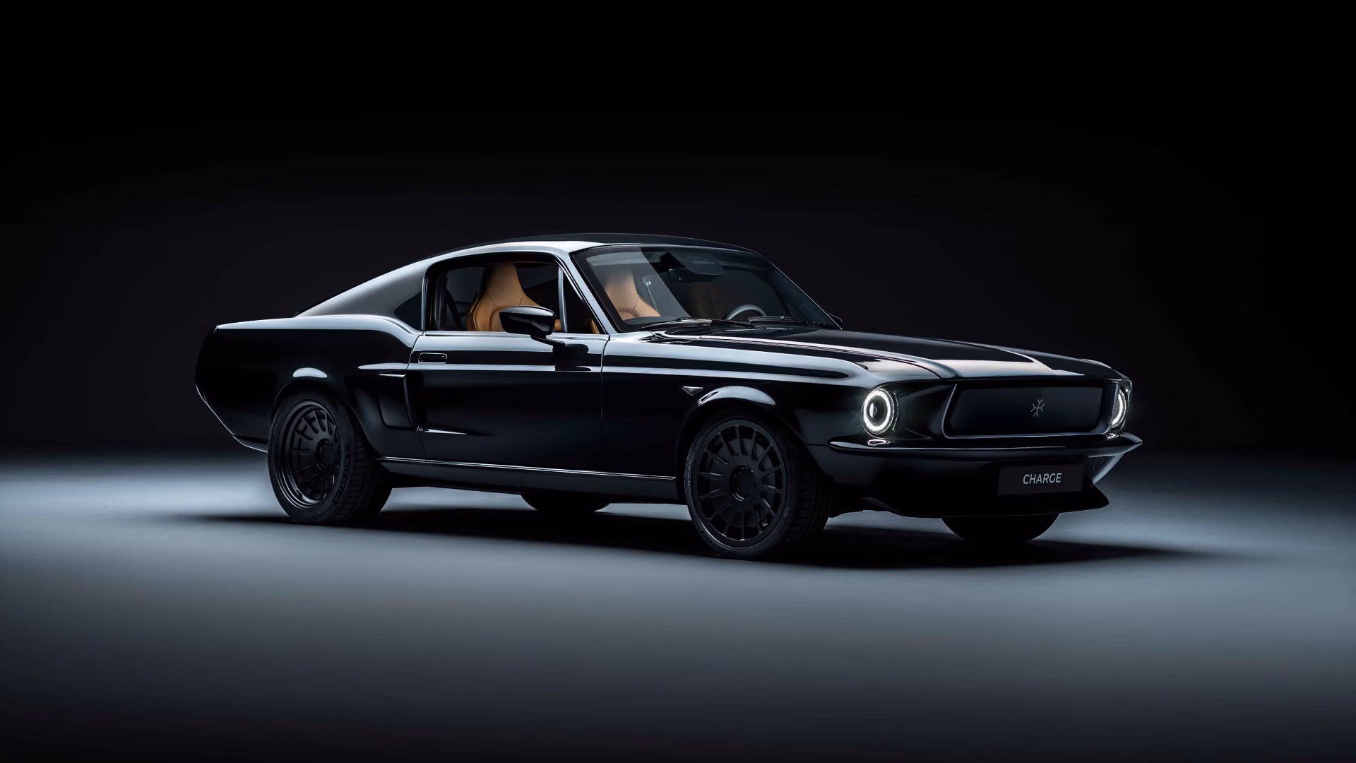 Charge Cars electric Mustang — '67 Fastback, side view